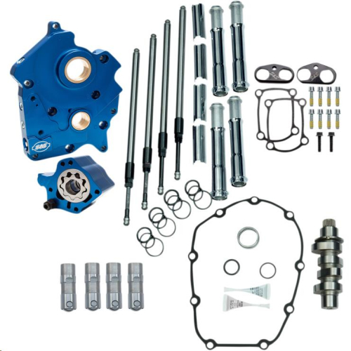 S&S Cycle - S&S Cycle Chain Drive Camchest Kit for M-Eight - Chrome Pushrod Tubes with 465 Cam - 310-1003A