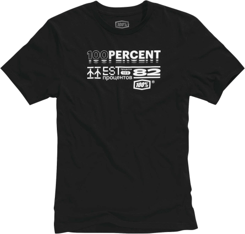 100% - 100% Opsect T-Shirt - 32113-001-12 - Black - Large