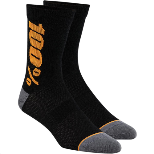 100% - 100% Wool Performance Socks - 24006-323-18 - Black/Bronze - Lg-XL