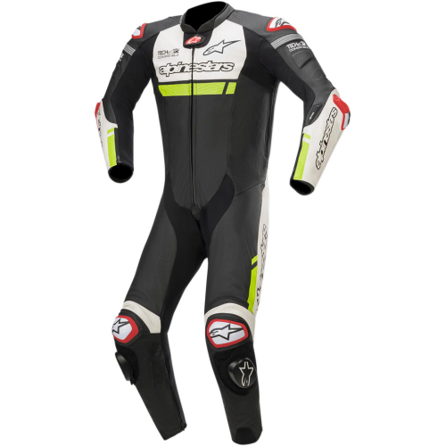 Alpinestars - Alpinestars Missile Ignition One-piece Leather Suit - 3150120-125-46 - Black/White/Fluo Yellow - 46