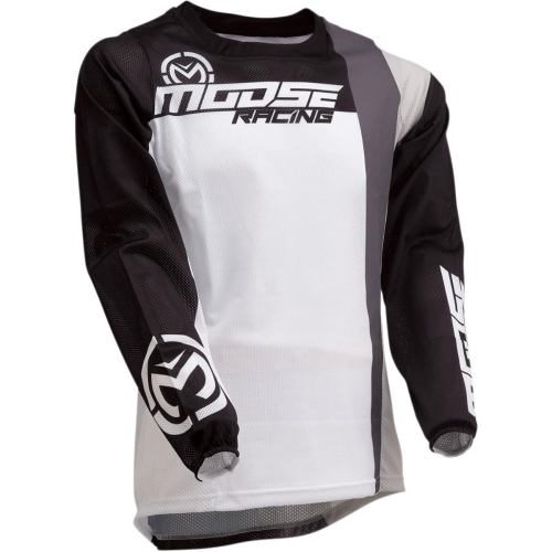 Moose Racing - Moose Racing Sahara Jersey - 2910-5684 - White/Black - Small