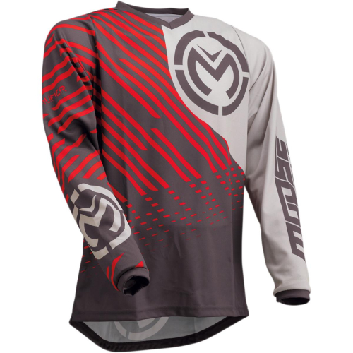 Moose Racing - Moose Racing Qualifier Jersey - 2910-5777 - Charcoal/Gray/Red - 5XL