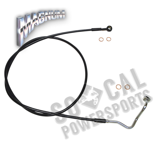 Magnum - Magnum Black Coated XR Stainless Upper Front Brakeline Kit with Black Fittings - 64in. Total Length - SBB1415-71