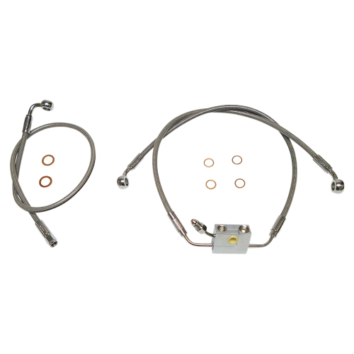 Magnum - Magnum Clear Coated XR Stainless Front Brakeline Kit - 22in. Total Length - SSC1335-22