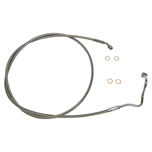 Magnum - Magnum Clear Coated XR Stainless Upper Front Brakeline Kit - 64in. Total Length - SSC1414-63