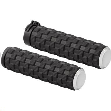 Arlen Ness - Arlen Ness Fusion Series Grips - Air Trax - Chrome - I-5004