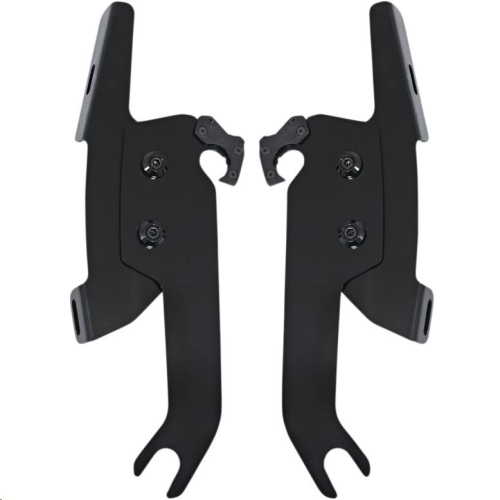 Memphis Shades - Memphis Shades Plates-Only Kit for Changing Sportshield to Fats/Slim or Batwing Fairing - Black - MEB1751