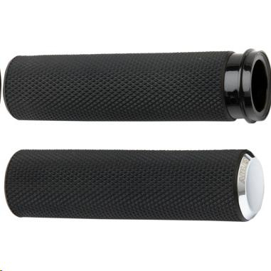 Arlen Ness - Arlen Ness Fusion Series Grips - Knurled - Chrome - I-5003