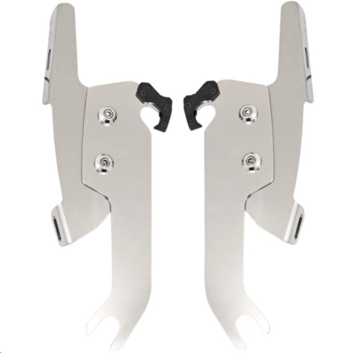 Memphis Shades - Memphis Shades Plates-Only Kit for Changing Sportshield to Fats/Slim or Batwing Fairing - Polished - MEK1751