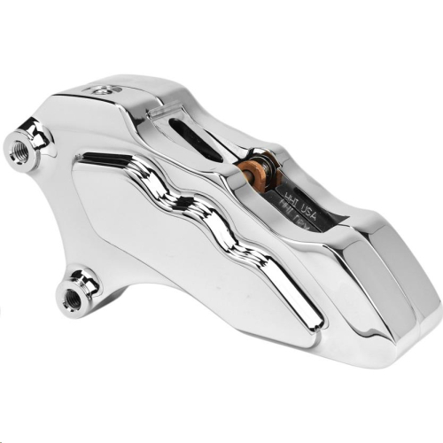 Hawg Halters Inc - Hawg Halters Inc 6-Piston Dual Disc Front Brake Caliper - Chrome - LHDGCC6013
