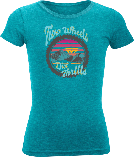 Fly Racing - Fly Racing Fly Girls Dirt Thrills T-Shirt - 352-1201YL - Blue - Large