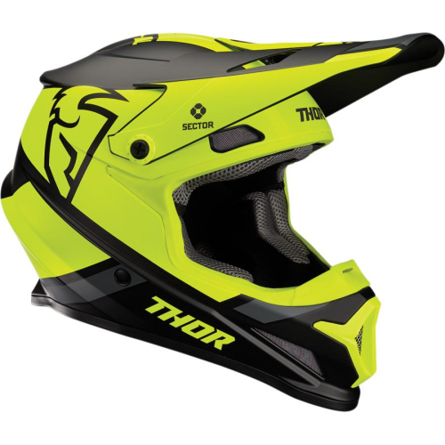 Thor - Thor Sector Split Helmet - 0110-6222 - Black/Acid - X-Small