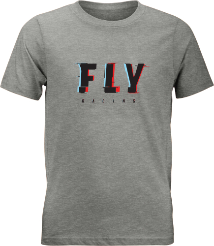 Fly Racing - Fly Racing Fly Boys Glitch T-Shirt - 352-1099YS - Dark Heather Gray - Small
