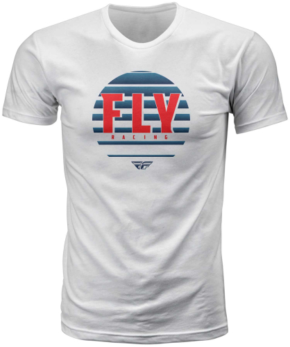 Fly Racing - Fly Racing Fly Circle Youth T-Shirt - 352-1194YS - White - Small