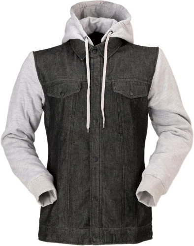 Z1R - Z1R Denim Womens Hoodie - 2840-0139 - Black/Gray - 2XL