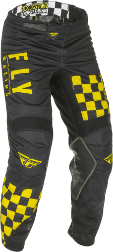 Fly Racing - Fly Racing Kinetic Mesh Rockstar Pants - 374-32828 - Rockstar Black/Red/Yellow - 28