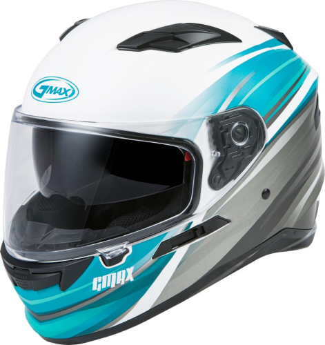 G-Max - G-Max FF-98 Osmosis Helmet - F1983204 - Matte White/Teal/Gray - Small