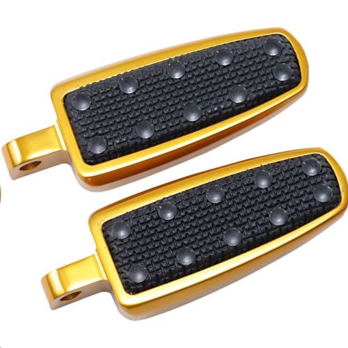 Cyclesmiths - Cyclesmiths Banana Board Male Mount Footpegs - Gold with Rivets - 126-G