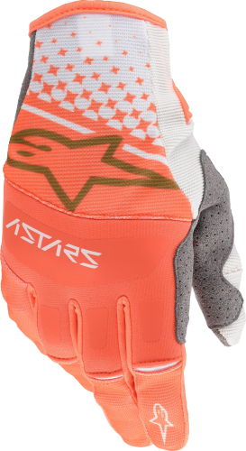 Alpinestars - Alpinestars Techstar Gloves - 3561020-2459-2XL - White/Fluo Orange/Gray - 2XL