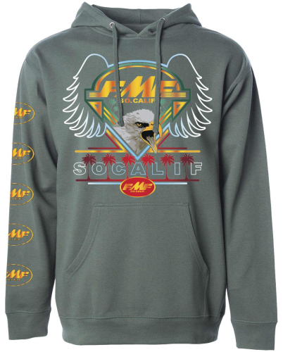 FMF Racing - FMF Racing Flagship Pullover Fleece Hoody - FA9121900-AGN-LG - Alpine Green - Large