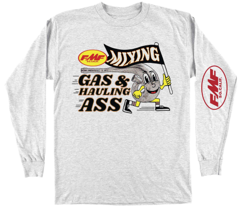 FMF Racing - FMF Racing Fly The Flag Long Sleeve T-Shirt - FA9119902-GRH-XL - Gray Heather - X-Large
