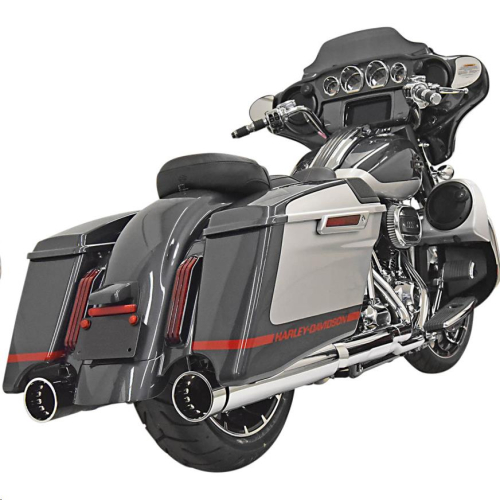 Bassani Manufacturing - Bassani Manufacturing CVO 4in. DNT Mufflers - with Chrome End Cap - 1F73DNT6