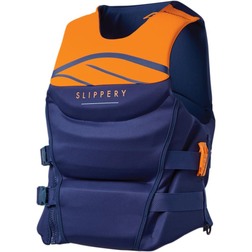 Slippery - Slippery Array Side Entry Neo Vest - 3240-0763 - Navy/Orange - Large