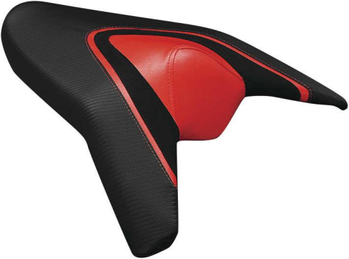 Luimoto - Luimoto Team Italia Passenger Seat Covers - Black Suede/Red/CF Black/Italian Flag - 9031202
