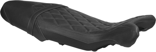 Luimoto - Luimoto Vintage Diamond Rider Seat Covers - Vintage Black/Perforated Black - 8251102