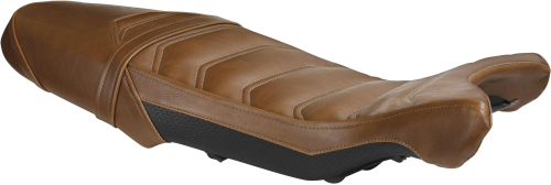 Luimoto - Luimoto Vintage Cafe Rider Seat Covers - Vintage Brown/Perforated Black - 8252101