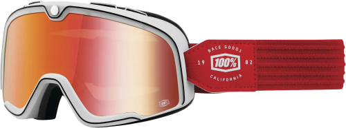 100% - 100% Barstow Carlyle Classic Goggles - 50002-384-02 - Carlyle / Red Mirror Lens - OSFM