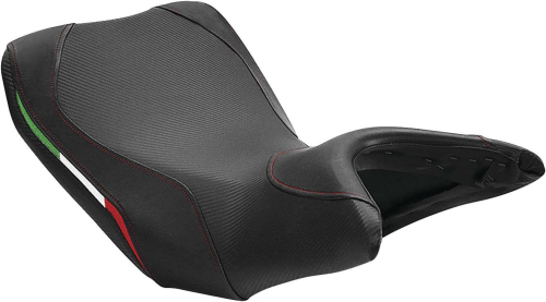 Luimoto - Luimoto Team Italia Rider Seat Covers - CF Black/Black/Italian Flag - 1211101