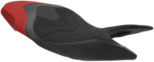 Luimoto - Luimoto Strada Rider Seat Covers - Suede Black/CF Black/SP Red - 1411101
