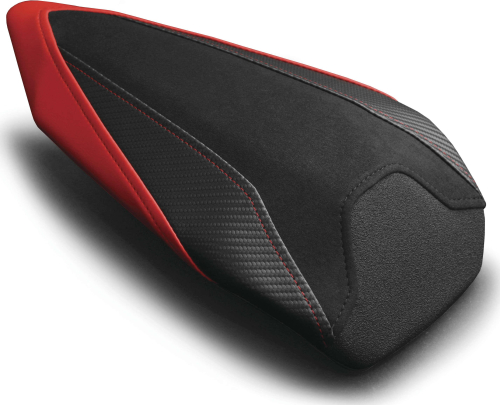 Luimoto - Luimoto Veloce Passenger Seat Covers - Suede Black/Red/Perforated Black - 1253201