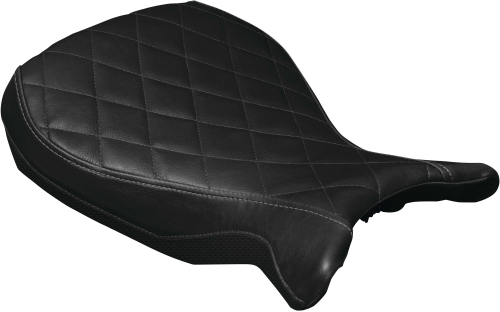 Luimoto - Luimoto Diamond Edition Rider Seat Covers - Vintage Black/Perforated Black - 8161102
