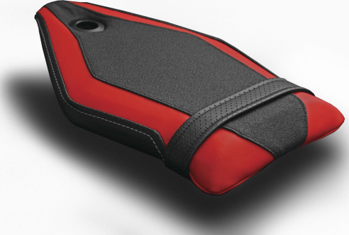 Luimoto - Luimoto Technik Passenger Seat Covers - Black Suede/Red/White R Logo - 8061201