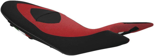 Luimoto - Luimoto Team Italia Rider Seat Covers - CF Black/Red Suede/Italian Flag - 1241101
