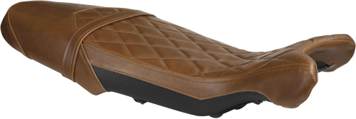 Luimoto - Luimoto Vintage Diamond Rider Seat Covers - Vintage Brown/Perforated Black - 8251101