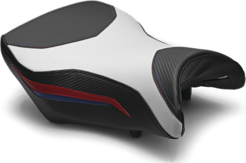 Luimoto - Luimoto Technik Rider Seat Covers - CF Pearl/CF Black/Red/Blue - 8041101