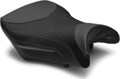 Luimoto - Luimoto Technik Rider Seat Covers - CF Pearl/CF Black/Gunmetal/Red - 8041105