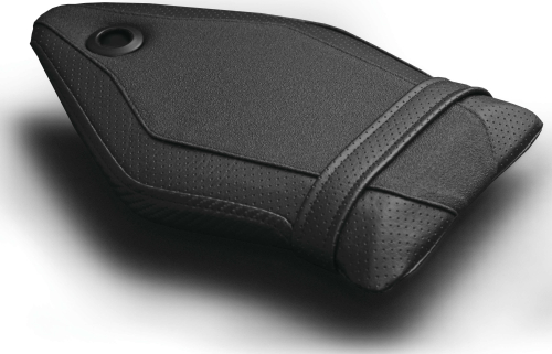 Luimoto - Luimoto Motorsports Edition Passenger Seat Covers - Black Suede/Red/Perforated/Red R Logo - 8062201