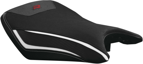 Luimoto - Luimoto Technik Rider Seat Covers - Black Suede/Red/Red R Logo - 8061102