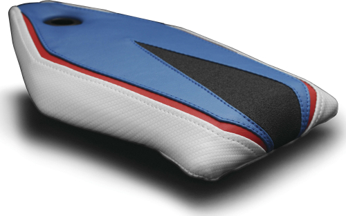 Luimoto - Luimoto Technik Passenger Seat Covers - Black Suede/Blue/Red/CF Pearl/CF Black - 8071201