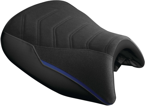 Luimoto - Luimoto Technik Rider Seat Covers - Black Suede/Blue/CF Black - 8101102
