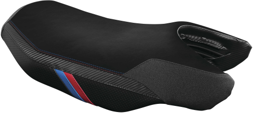 Luimoto - Luimoto Motorsports Edition Rider Seat Covers - Black/CF Black/Blue/Red/Perforated - 8132102