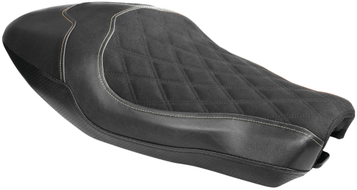 Luimoto - Luimoto Diamond II Rider Seat Covers - Suede Black/Vintage Black/Perforated - 1471102