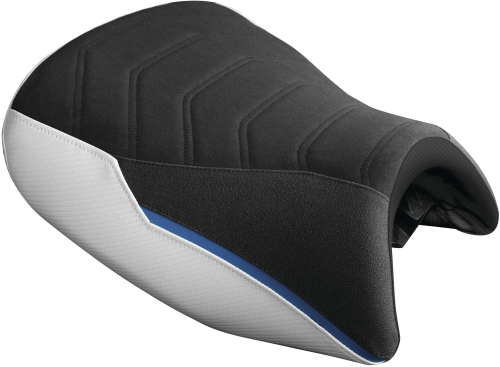 Luimoto - Luimoto Technik Rider Seat Covers - Black Suede/Blue/CF Pearl - 8101101