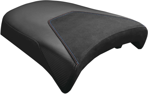 Luimoto - Luimoto Motorsports Edition Passenger Seat Covers - Black Suede/Blue/Red/Tec-Grip/Perforated - 8121201
