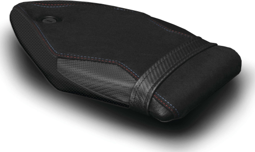 Luimoto - Luimoto Motorsports Edition Passenger Seat Covers - Black Suede/Blue/Red/Perforated Black - 8064202