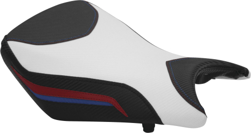 Luimoto - Luimoto Technik Rider Seat Covers - CF Pearl/Cf Black/White RR/Red/Blue - 8021101